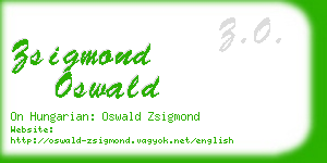 zsigmond oswald business card